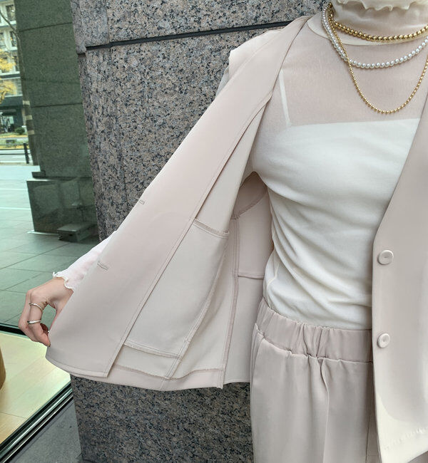  「【オケージョン対応】【WEB限定】Vネックバックペプラムジレ」|ベスト・ジレ|