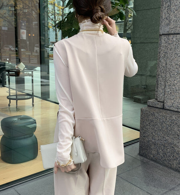  「【オケージョン対応】【WEB限定】Vネックバックペプラムジレ」|ベスト・ジレ|