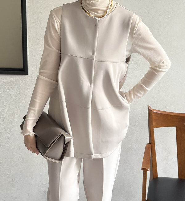  「【オケージョン対応】【WEB限定】モイストポンチティアードベスト」|ベスト・ジレ|