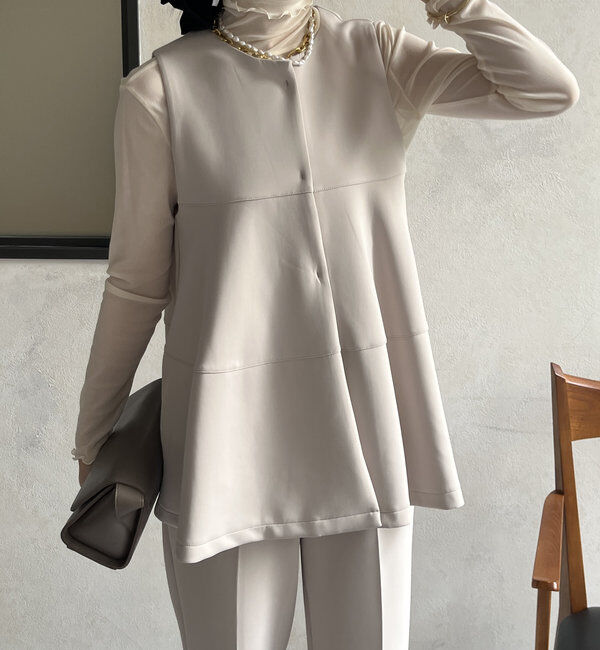  「【オケージョン対応】【WEB限定】モイストポンチティアードベスト」|ベスト・ジレ|