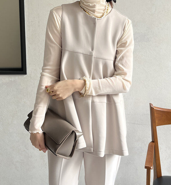  「【オケージョン対応】【WEB限定】モイストポンチティアードベスト」|ベスト・ジレ|