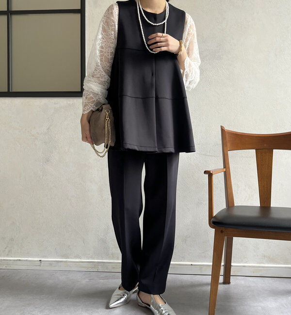  「【オケージョン対応】【WEB限定】モイストポンチティアードベスト」|ベスト・ジレ|