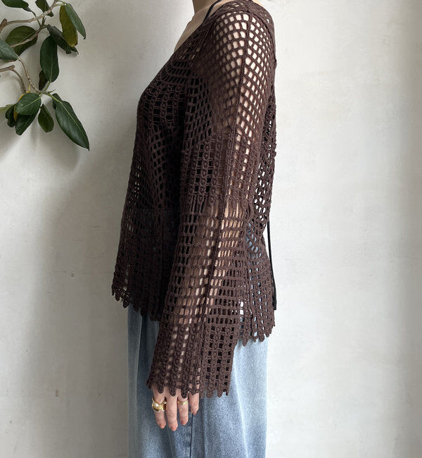  「【WEB限定】カギ針風プルオーバー」|ニット・セーター|