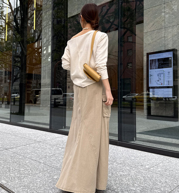  「綿リヨセルピグメント加工カーゴスカート」|スカート|