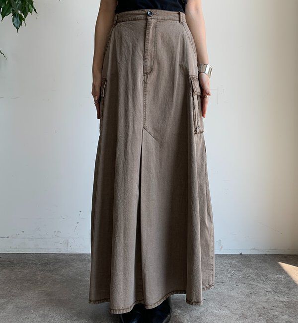  「綿リヨセルピグメント加工カーゴスカート」|スカート|