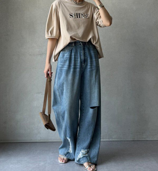  「【WEB限定】ライトドライ天竺ロゴTE」|Tシャツ・カットソー|