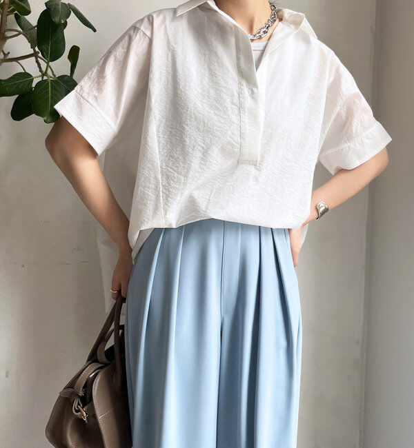  「バックシャーリングスキッパーシャツ」|シャツ・ブラウス|