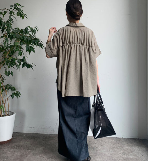  「バックシャーリングスキッパーシャツ」|シャツ・ブラウス|