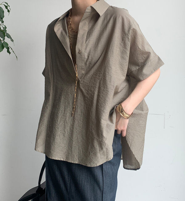  「バックシャーリングスキッパーシャツ」|シャツ・ブラウス|