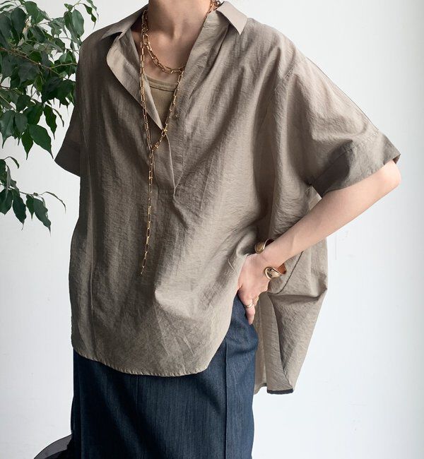  「バックシャーリングスキッパーシャツ」|シャツ・ブラウス|