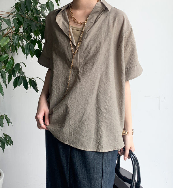  「バックシャーリングスキッパーシャツ」|シャツ・ブラウス|