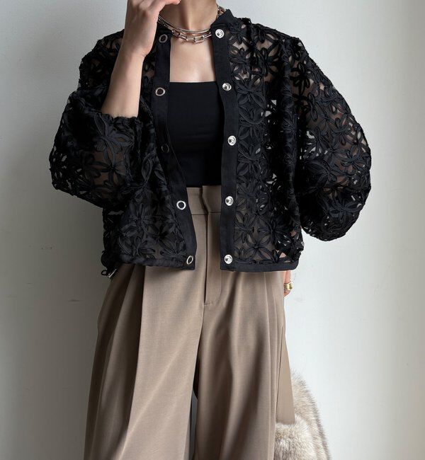  「【WEB限定】テープレースブルゾン」|ブルゾン・スタジャン|