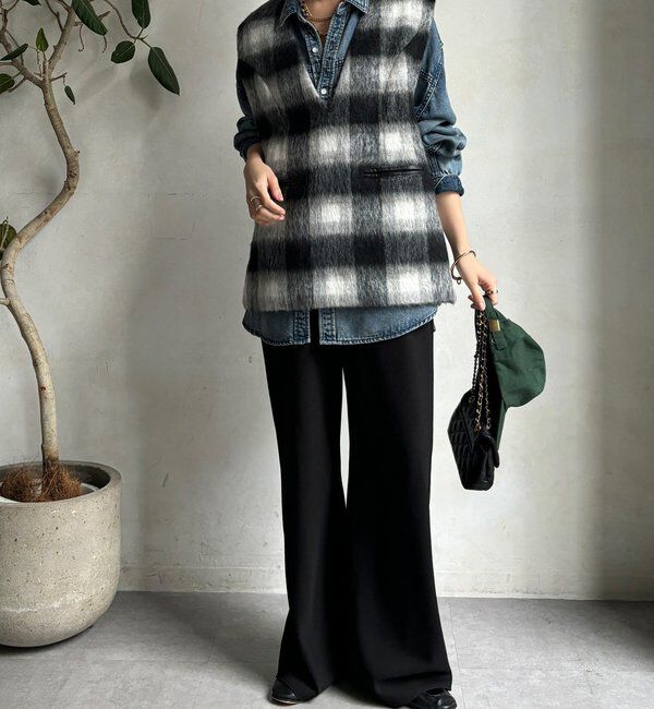  「【WEB限定】チェックシャギーベスト」|ベスト・ジレ|