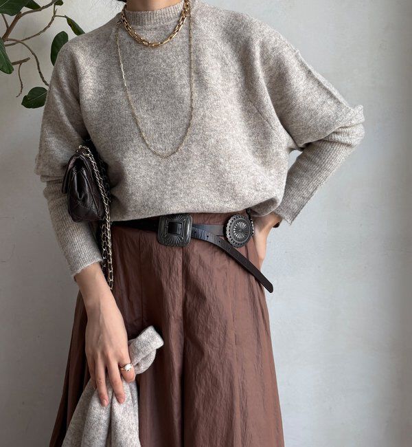  「【WEB限定】ストールセットニットトップス」|ニット・セーター|