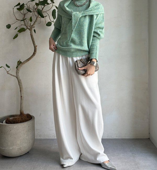  「【WEB限定】ストールセットニットトップス」|ニット・セーター|