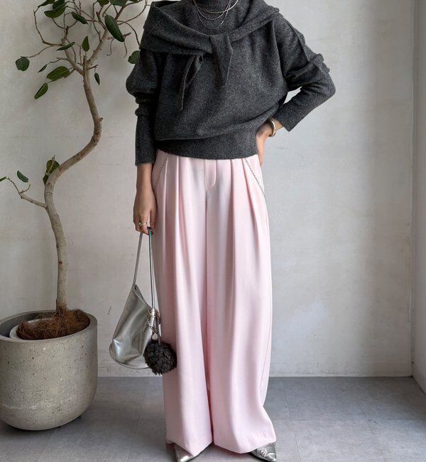  「【WEB限定】ストールセットニットトップス」|ニット・セーター|