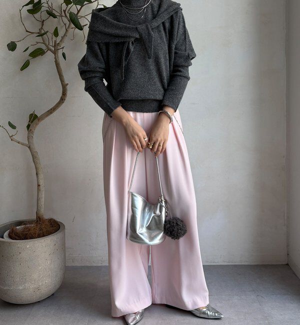  「【WEB限定】ストールセットニットトップス」|ニット・セーター|