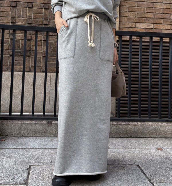  「【インフルエンサーOKOCHI企画】裏毛タイトスカート」|スカート|グレー