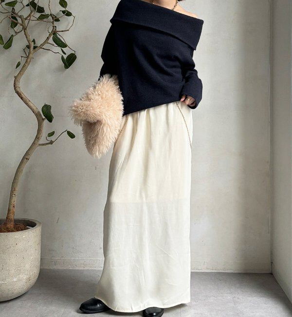  「サテンストレートスカート」|スカート|