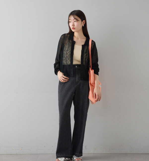  「【新色追加/3サイズ展開】ハイウエストストレートデニム」|デニム|