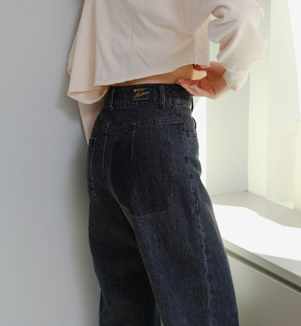  「【新色追加/3サイズ展開】ハイウエストストレートデニム」|デニム|