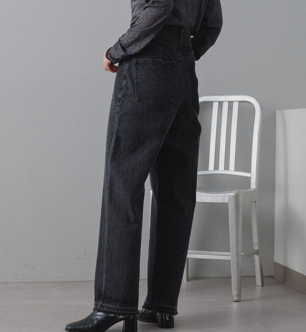  「【新色追加/3サイズ展開】ハイウエストストレートデニム」|デニム|