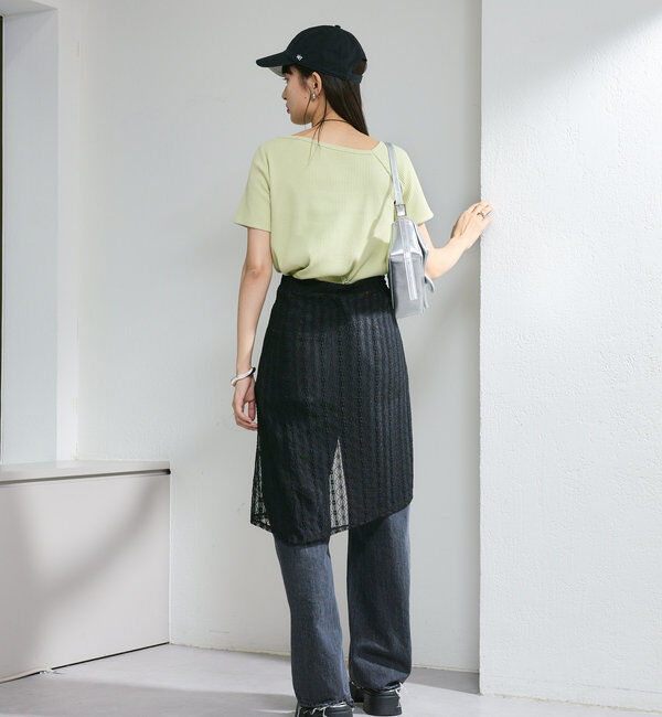  「【新色追加/3サイズ展開】ハイウエストストレートデニム」|デニム|