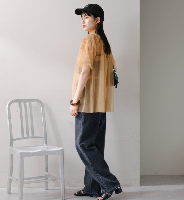  「【新色追加/3サイズ展開】ハイウエストストレートデニム」|デニム|