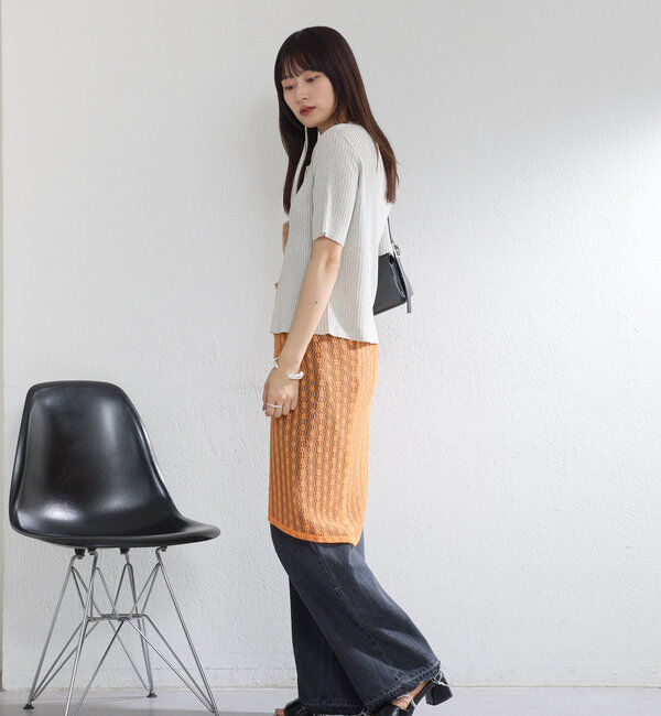  「【新色追加/3サイズ展開】ハイウエストストレートデニム」|デニム|