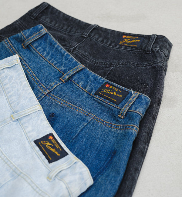  「【新色追加/3サイズ展開】ハイウエストストレートデニム」|デニム|