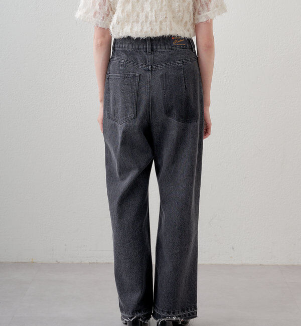  「【新色追加/3サイズ展開】ハイウエストストレートデニム」|デニム|