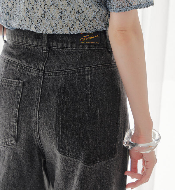 「【新色追加/3サイズ展開】ハイウエストストレートデニム」|デニム|