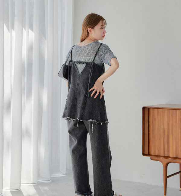  「【新色追加/3サイズ展開】ハイウエストストレートデニム」|デニム|