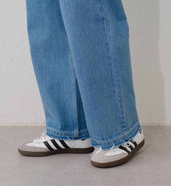  「【新色追加/3サイズ展開】ハイウエストストレートデニム」|デニム|