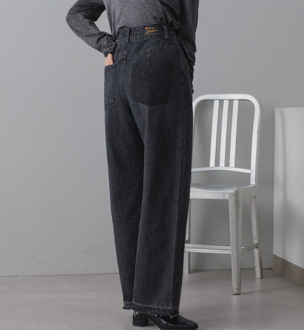  「【新色追加/3サイズ展開】ハイウエストストレートデニム」|デニム|