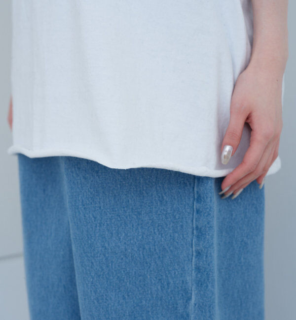  「【WHIMSIC/新色追加】ロゴプリントスリーブレスTシャツ」|キャミソール|