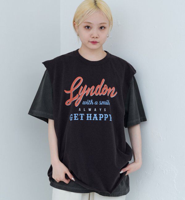  「【WHIMSIC/新色追加】ロゴプリントスリーブレスTシャツ」|キャミソール|ブラックその他2