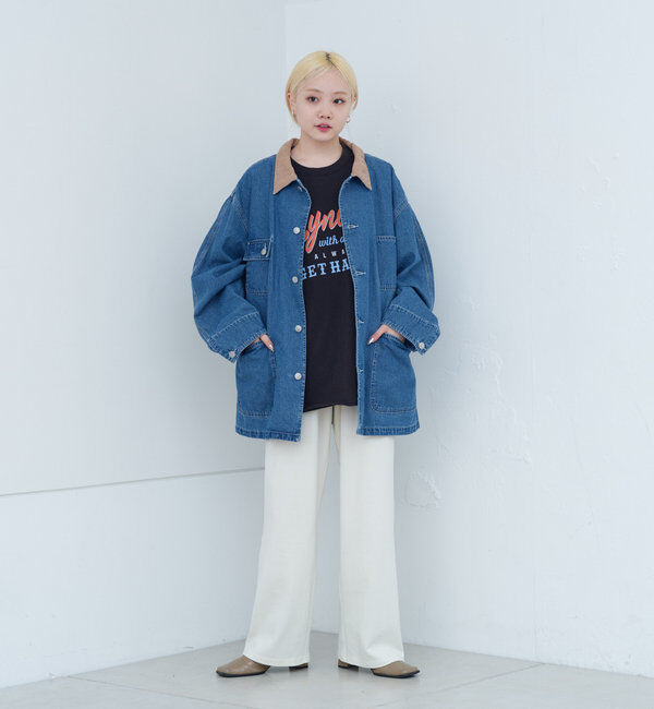  「【WHIMSIC/新色追加】ロゴプリントスリーブレスTシャツ」|キャミソール|