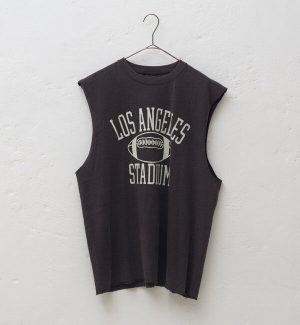  「【WHIMSIC/新色追加】ロゴプリントスリーブレスTシャツ」|キャミソール|