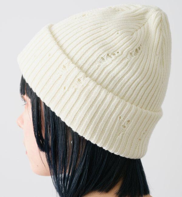  「【WHIMSIC】ダメージニットキャップ」|ハット|