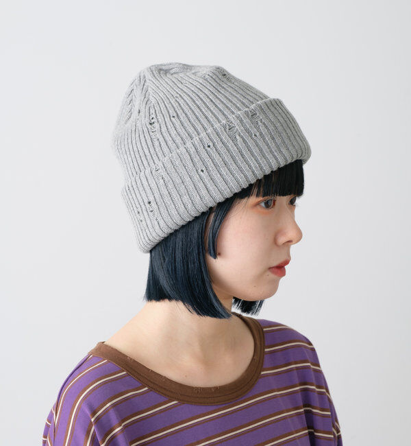  「【WHIMSIC】ダメージニットキャップ」|ハット|