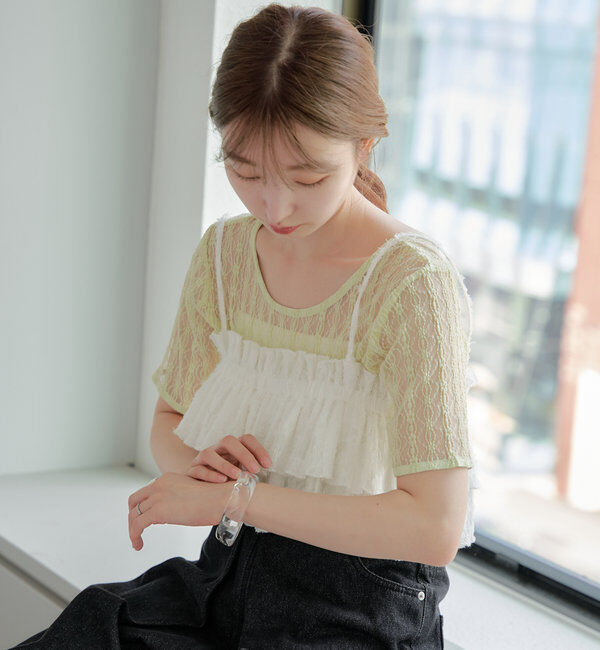  「シアーレースプルオーバー」|シャツ・ブラウス|