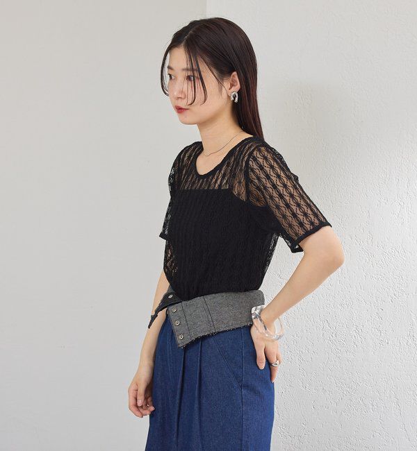  「シアーレースプルオーバー」|シャツ・ブラウス|