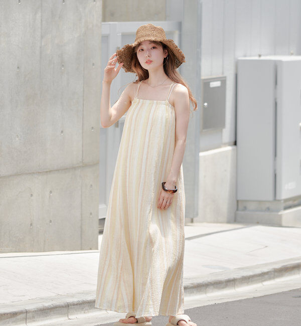  「インド綿チェンナイキャミワンピース」|ワンピース|