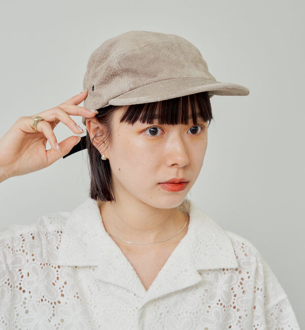  「【WHIMSIC】スウェードレザージェットキャップ」|ハット|