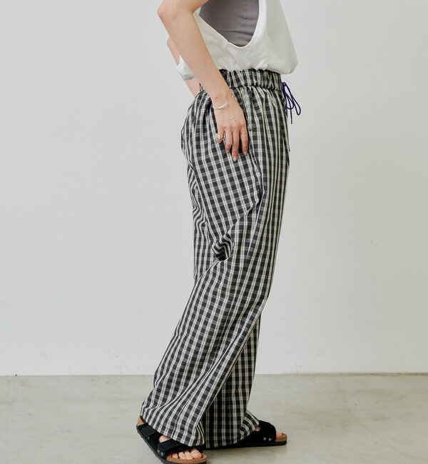  「【WHIMSIC/SETUP対応/日本製生地】チェックパンツ」|チノ|