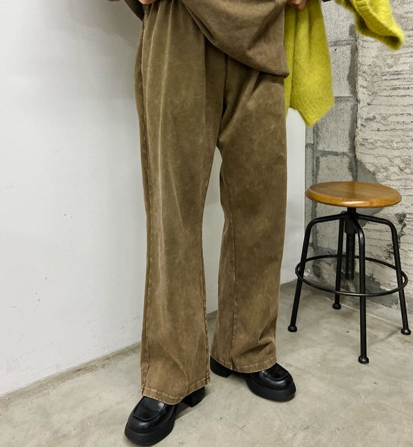  「【WHIMSIC/SETUP対応】アシッドウォッシュドカットーソーパンツ」|チノ|