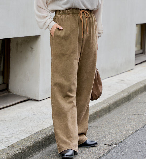  「【WHIMSIC/SETUP対応】アシッドウォッシュドカットーソーパンツ」|チノ|