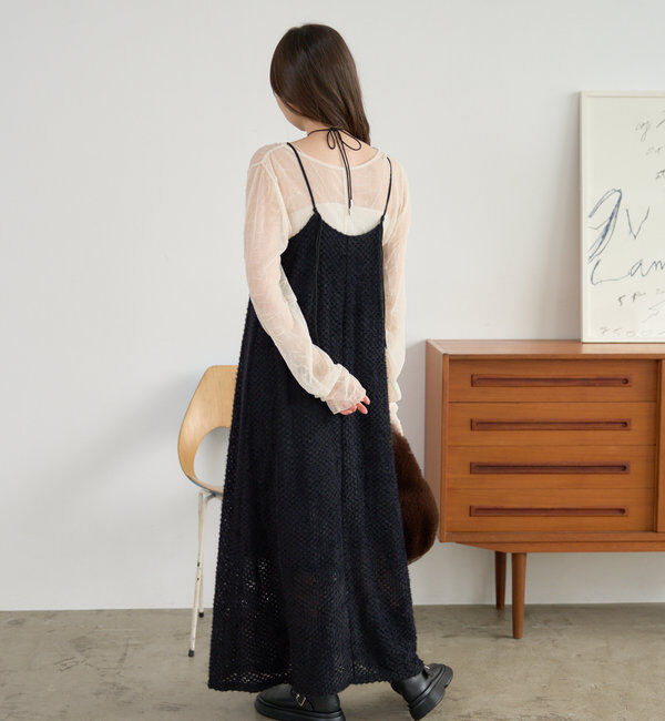  「【前後2WAY】ニットソーキャミワンピース」|ワンピース|