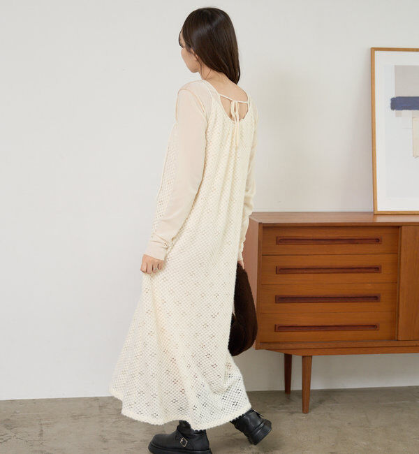  「【前後2WAY】ニットソーキャミワンピース」|ワンピース|